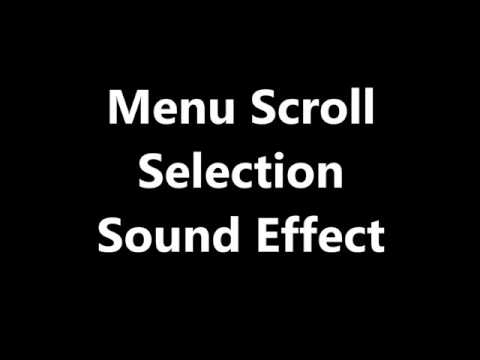 Menu Scroll Selection Sound Effect