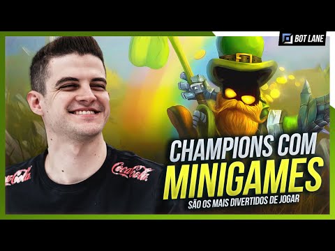 Campeões com MINI-GAMES são os MAIS DIVERTIDOS do LoL! 🔢⬆️