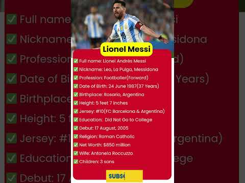 Great Football Player Messi Biography #shorts