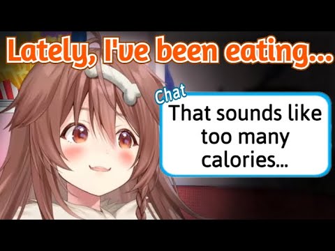 Korone's Response to Viewers Worrying About How Much She Eats [Hololive]