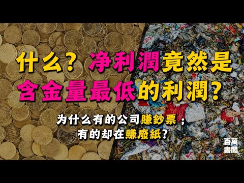 什麼？淨利潤竟然是含金量最低的利潤？為什麼有些公司賺的是真金白銀，有些則在賺廢紙？