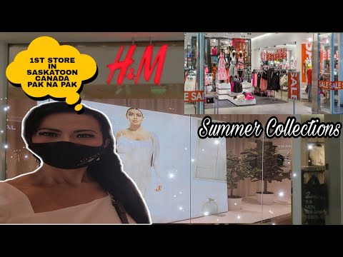 H&M 1ST STORE IN MIDTOWN SASKATOON CANADA 🇨🇦 || SUMMER COLLECTIONS 2021 👙👒👗🩱👠|| JANICE MILLIS