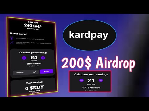 Kardpay Airdrop || Free 100$ Airdrop || Kardpay Free Earning || Kardpay Airdrop mining ⛏️ #kardpay