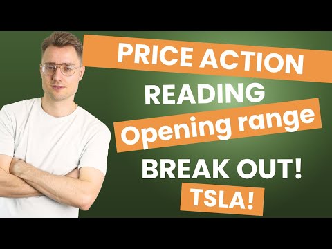 Opening range break trading in TSLA! (Extensive price action reading!)