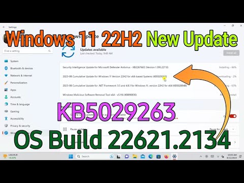 Windows 11 22H2 New Update In August | KB5029263