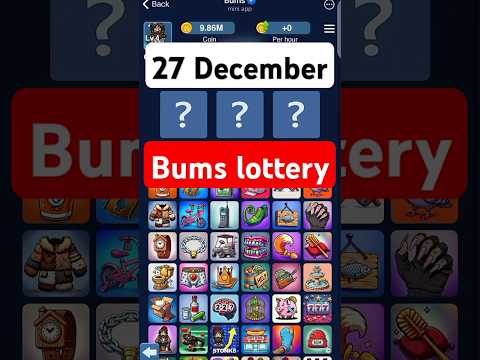 Bums lottery cards today 27 December | Bums Daily Lottery Cards | Bums combo cards today #bums