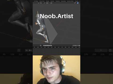 Noob vs Pro artist: animating a cloak #blendertutorial #blender #blendercommunity #blender3d #b3d