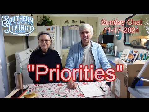 "Priorities"  --  Sunday Chat 11-17-2024