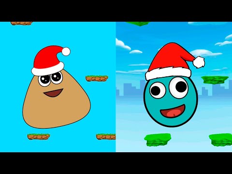 POU vs DOU ESPECIAL NAVIDAD - SKY JUMP | Pou Vlogs