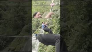 Zip Line at Bakthang waterfall Gangtok Sikkim #gangtok #sikkim #adventure #zipline