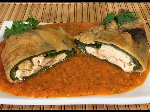 How To Make Chile Relleno-Mexican Food Recipes-Sauce, Chicken, Queso Fresco Cheese