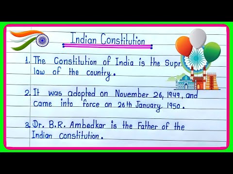 10 Lines On Constitution Of India|National Constitution Day Speech|Essay On Constitution of India