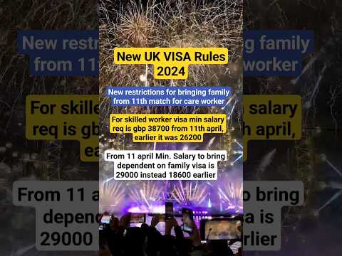 New UK visa threshold dates announced 2024 | UK visa updates Skilled worker visa care visa family