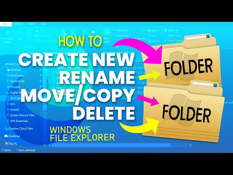 How To Create a New Folder + Rename, Move, Copy & Delete Folder | Windows File Explorer