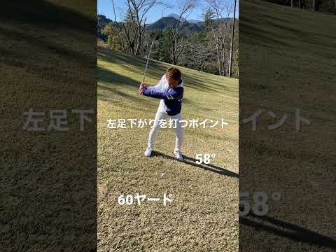 レッスン動画☝️　左足下がりを打つポイント