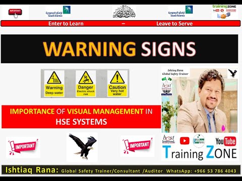 SAUDI ARAMCO WARNING SIGNS  VISUAL MANAGEMENT TOOL FOR HSE MANAGEMENT SYSTEM