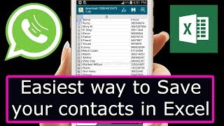 How to Move / Copy / Import / Save Contacts from Android Phone to Excel