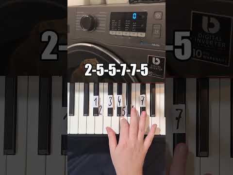 WASHING MACHINE SONG Piano Tutorial #shorts