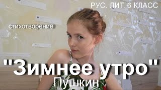 ЗИМНЕЕ УТРО | СТИХ | Пушкин | рус.лит. 6 класс