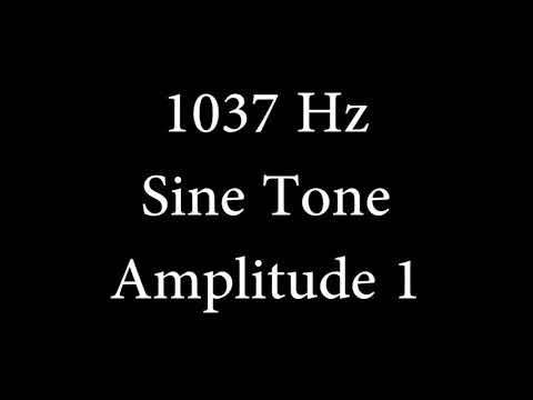 1037 Hz Sine Tone Amplitude 1