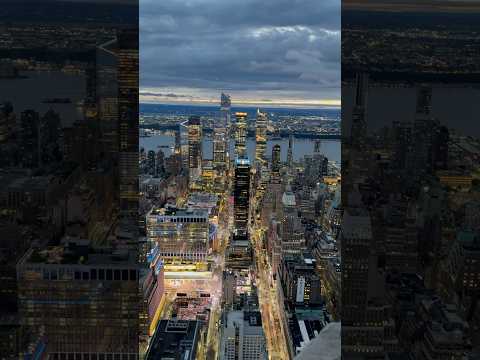 Stunning Sunset view of Manhattan, New York from the Empire State Building!#empirestatebuilding #nyc