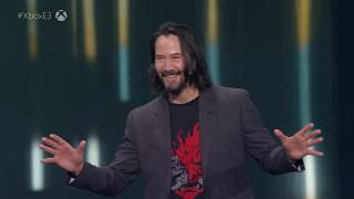 Cyberpunk 2077 Keanu Reeves at E3 2019 Xbox Conference