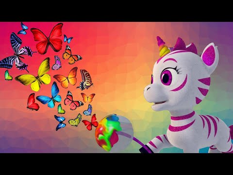 Cartoons For Kids | Let's color the butterflies 🦋 Animation for children | Zoonicorn #promo