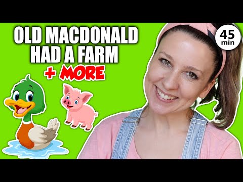 Old MacDonald Had A Farm + other Animal Songs Learning Songs for Toddlers Preschoolers Old McDonald