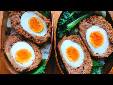 How to make easy Scotch egg for bento box ｜スコッチエッグ弁当の作り方