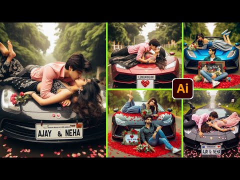 Couples 3D trending name Image Creator 2024 | Bing Image | New Trending couple photo editing