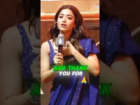 Rasmika Mandana mind-blowing speech front of Allu Arjun 🖇️🖇️💞💝💞