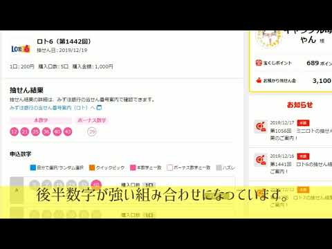 【長期検証】LOTO6、同数字継続購入で高額当選を目指す！162回目は…