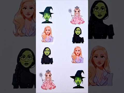 Elphaba & Glinda matching puzzle #shorts #elphaba #glinda # #puzzle #game #arianagrande