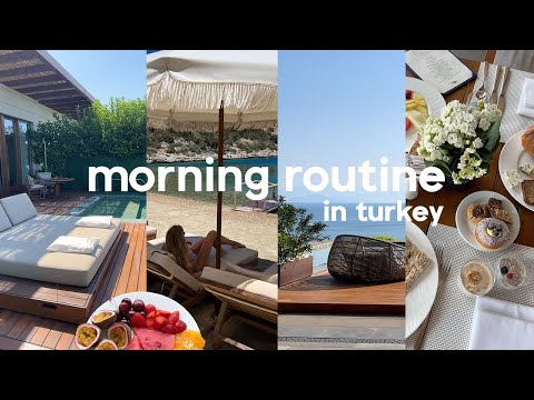 a perfect morning routine ☁️in Bodrum Turkey