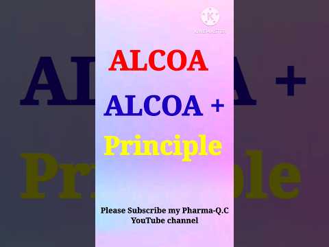 What is ALCOA !! #pharmacompanies #Qualitycontrol #education #alcoa #chemistry