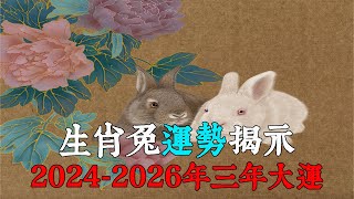 生肖兔運勢揭示！2024年至2026年生肖兔三年一運的秘密！【佛語】