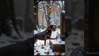 Loyal Companion Dachshund's Touching Tribute at Grave #DogGrief #PetLove #TouchingMoment #CemeteryVi