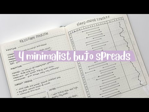 4 easy & minimalist bullet journal spread ideas to try out!