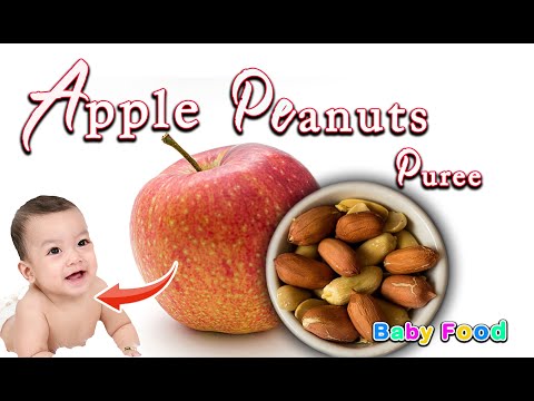 Apple Peanut Puree for Babies || How to make Apple Puree for Babies || 6 Months Plus Baby Food