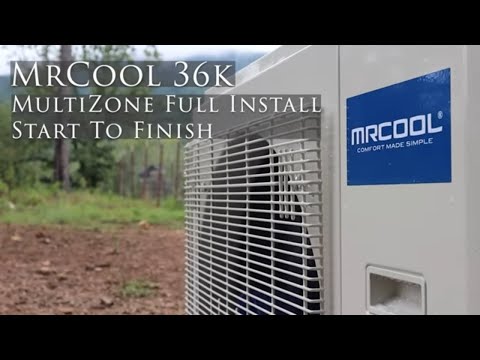 Full Installation | 36000 BTU Mini Split AC Unit, Step By Step | DIY |