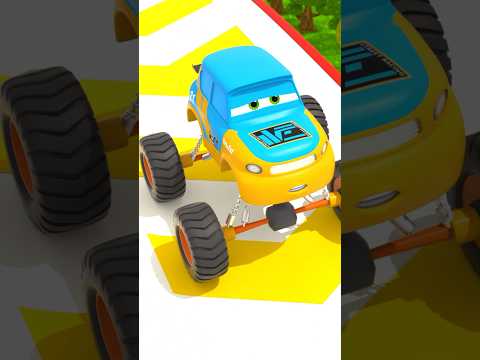 3D Cartoon For Kiddos🥰 | Lazy Monster Truck🚙 #carcartoon #cartoon #motorville #carscartoon