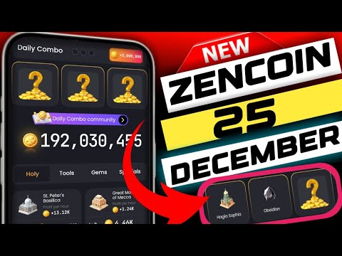 zencoin daily combo today 25 december | zencoin | zen coin meditation today | zen coin combo card