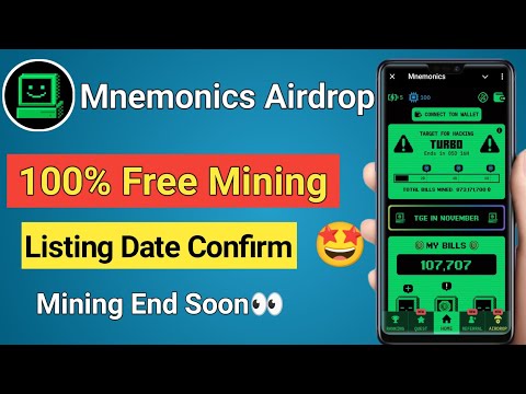 Mnemonics airdrop listing date || Mnemonics airdrop new update || Mnemonics airdrop withdrawal