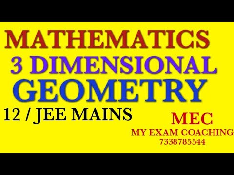 MATHS  - 12
THREE DIMENSIONAL GEOMETRY -Part 01.