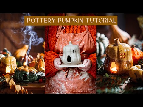 Making pottery pumpkins for incense this autumn -  Halloween is coming!