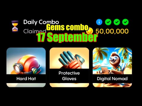 gemz daily code 17 September | gemz daily combo | gemz daily code and combo today