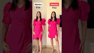 Myntra V/S Meesho dresses haul #viralvideo #trendingshorts #fashionhaul #fashion #meeshohaul #myntra