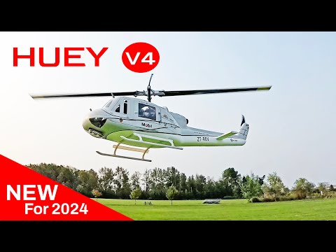 Flywing UH-1 Huey (White) Version 4 - Beginners will love this!