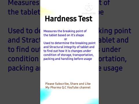 hardness test || #alcoa #pharmacompanies #qualitycontrol #pharmaceutical