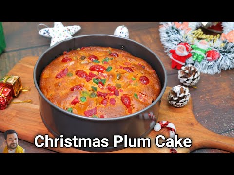 christmas plum cake recipe | Best Eggless Christmas Plum Cake Recipe | No Eggs, No Alcohol Plum Cake